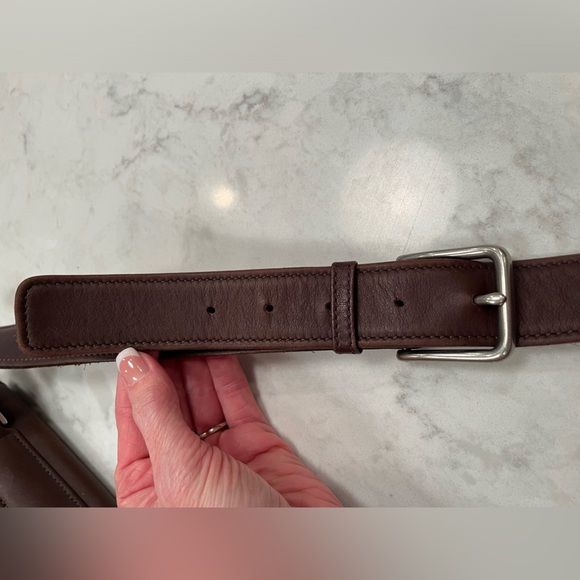 Authentic Coach brown leather briefcase. Silver hardware. Unisex - Picture 14 of 16